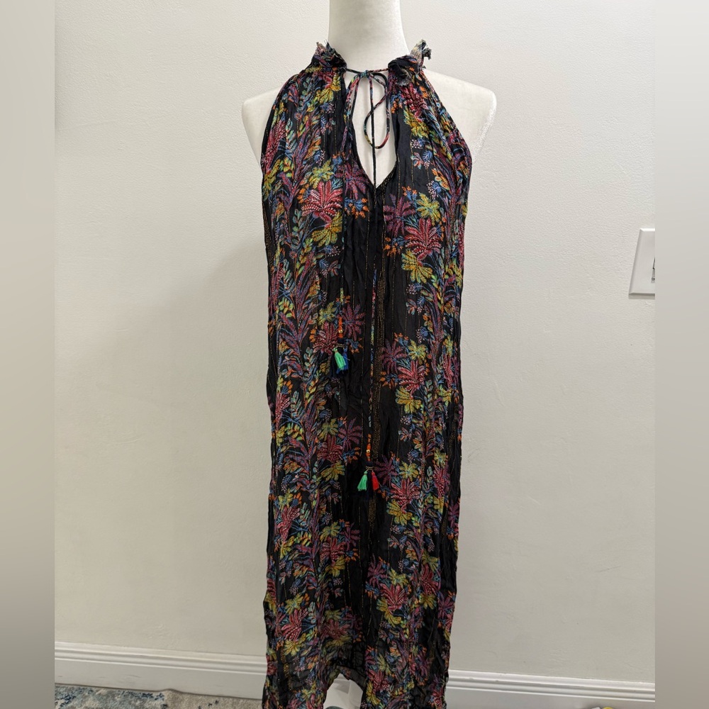 Star Mela Multicolor Patterned Fabric Maxi Dress Size Small EUC